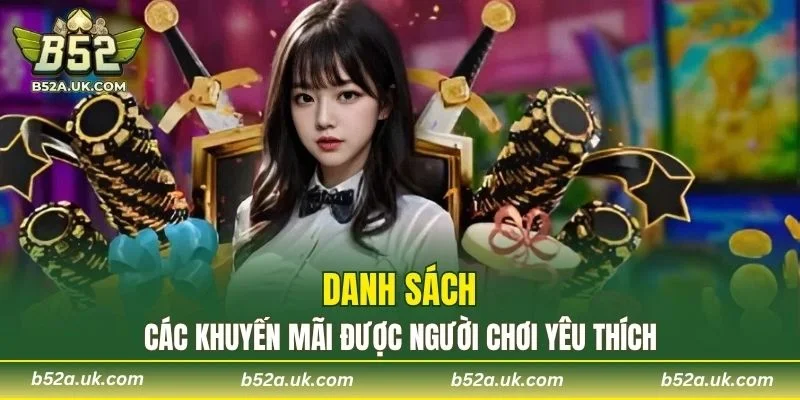 Danh sách các khuyến mãi được người chơi yêu thích nhất